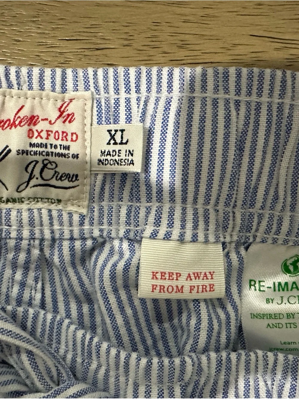 J. Crew Light Blue & White Striped Casual Shorts